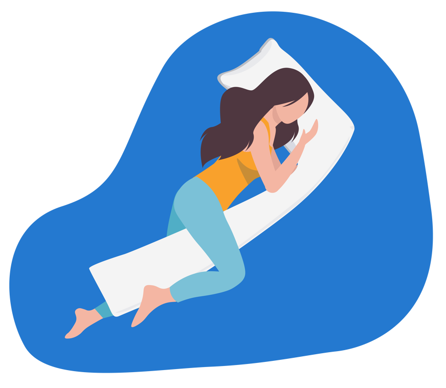 dormir avec un oreiller en forme de l